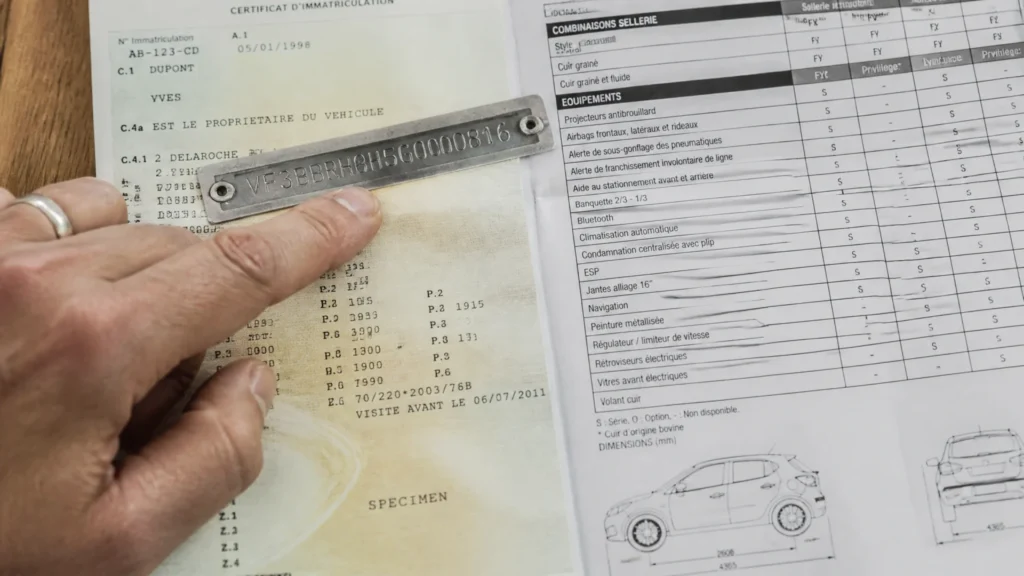 Comment connaître les équipements de sa voiture grâce au VIN et aux documents