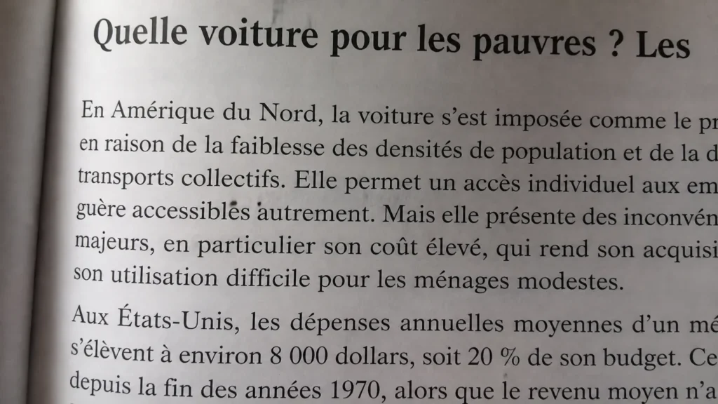 Quelle voiture pour les pauvres ? Les