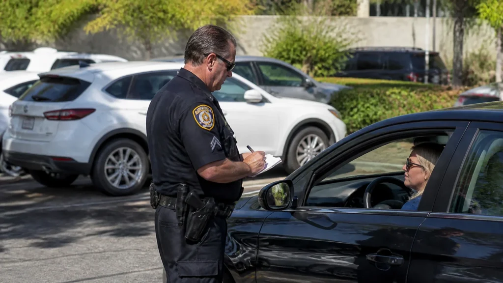 Can the police issue tickets in a private parking lot?
