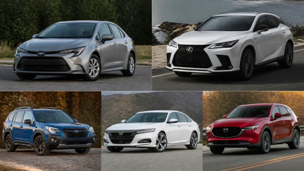 The 5 most reliable car brands according to the main rankings